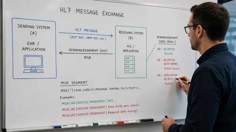 Códigos ACK de HL7 explicados: AA, AE y AR (MSA-1)