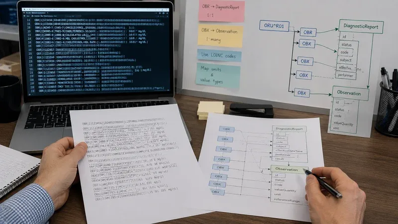 HL7 ORU a FHIR: DiagnosticReport y Observation