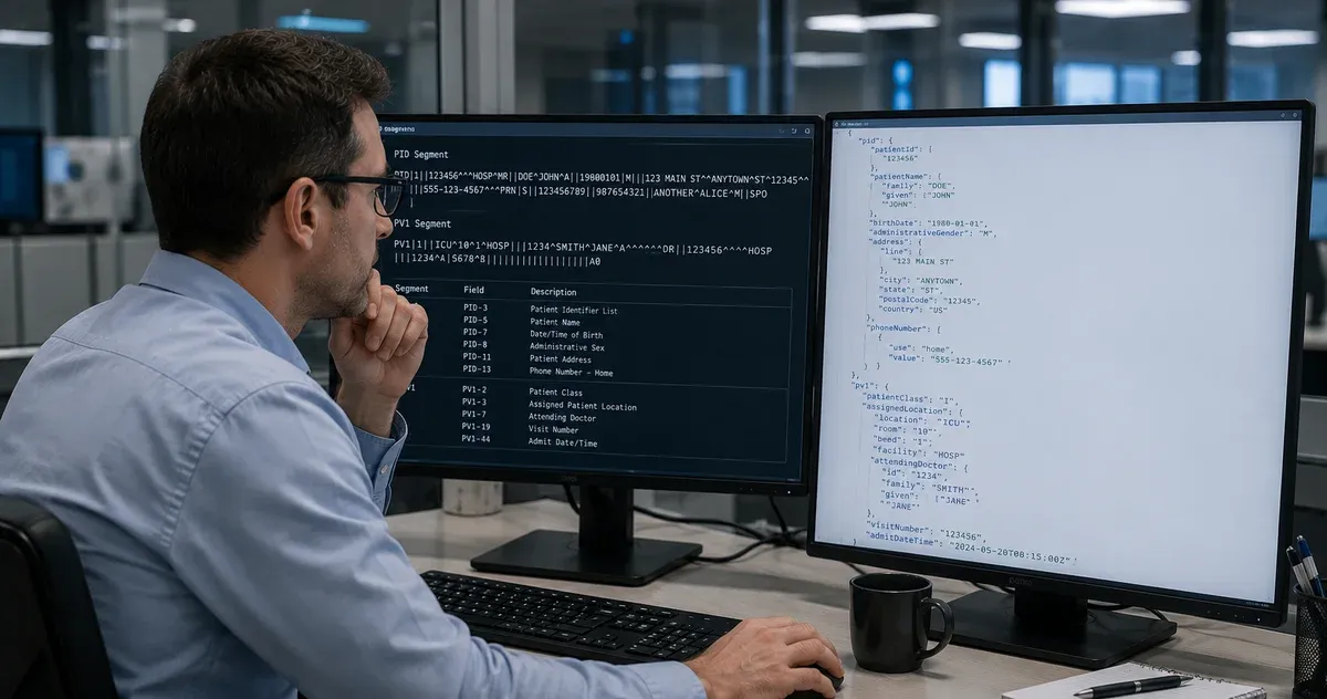 Mapping HL7 PID and PV1 Segments to JSON for ADT Pipelines